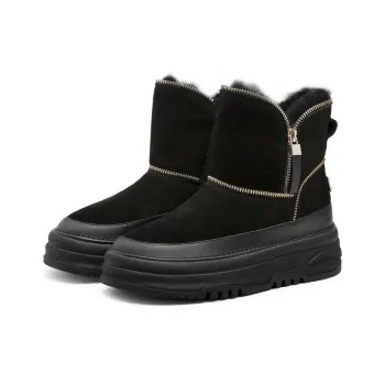Suan Ba Hui Warm Water Resistant Wear Resistant Height Increasing Slip Resistant Coverage Short Snow Boots Women's