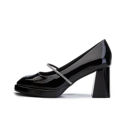 POOQ Chunky Heel High Heels Women's