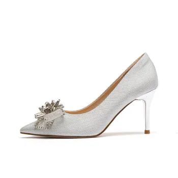 RED DRAGONFLY Slim Heel High Heels 5CM Women's Silver