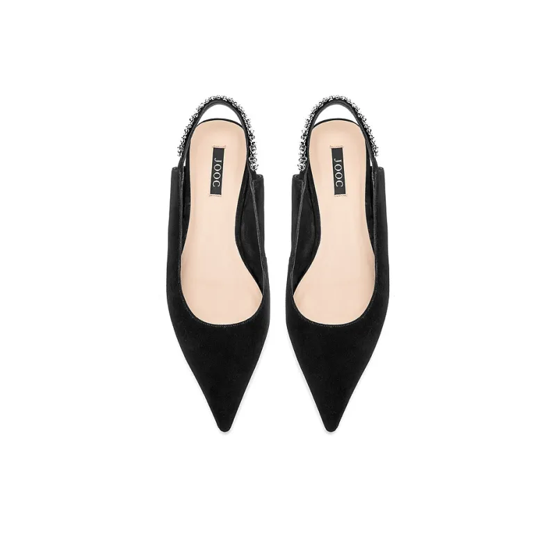 JOOC Slim Heel High Heels 7cm Women's Black-2