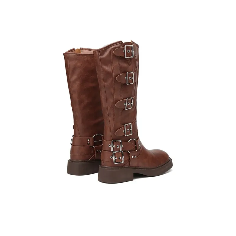 Jin Baichuan Knee-high Boots 4cm Women's-12