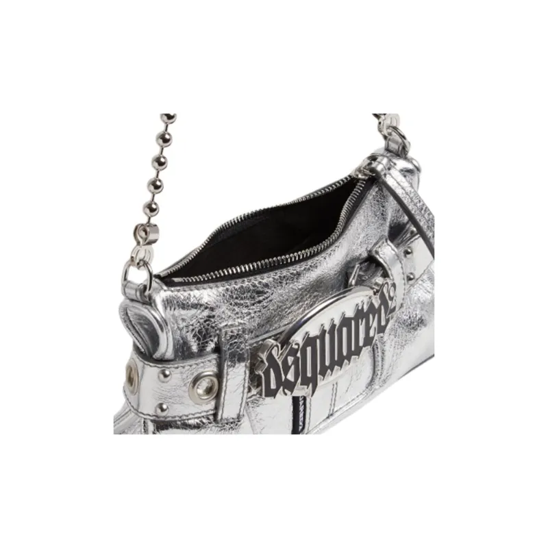 DSQUARED 2 Gothic Logo Plaque Zipped Clutch Bag-4