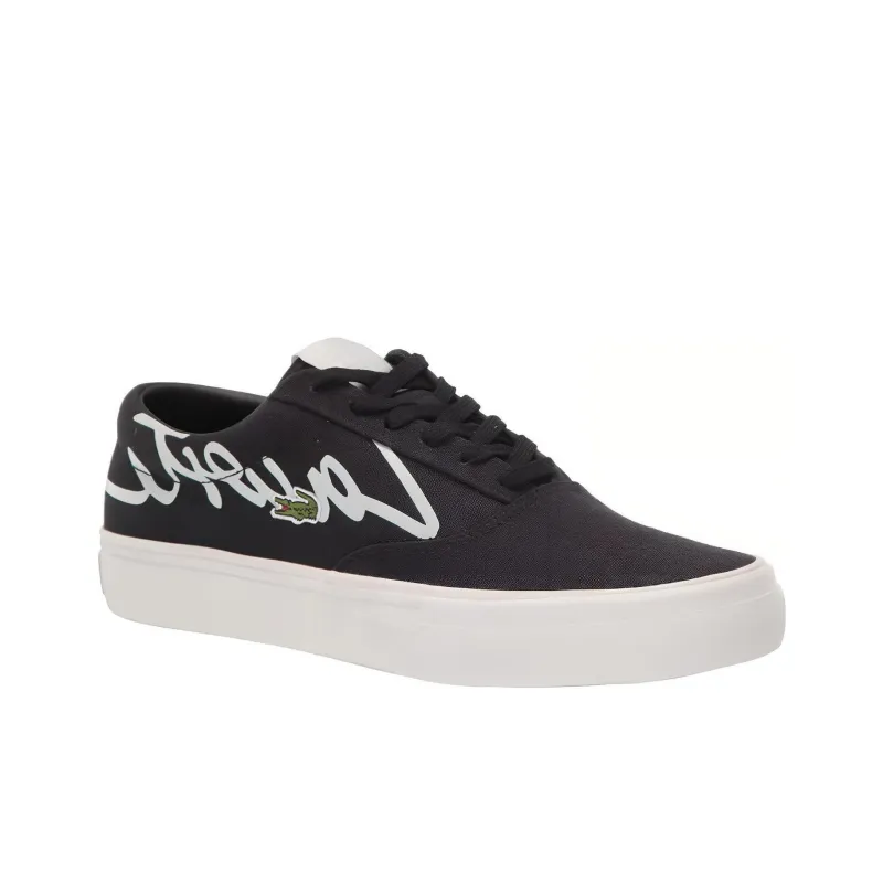 LACOSTE Low Top Skateboard Shoes Women's Black-3