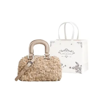 NX DOUGHNUT Plush One Shoulder Handbags Women's Khaki/Pink/Brown