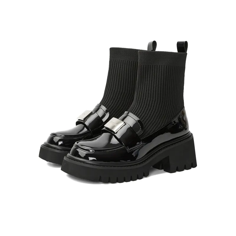 PT'SON Ankle Boots 6cm Women's Black-20