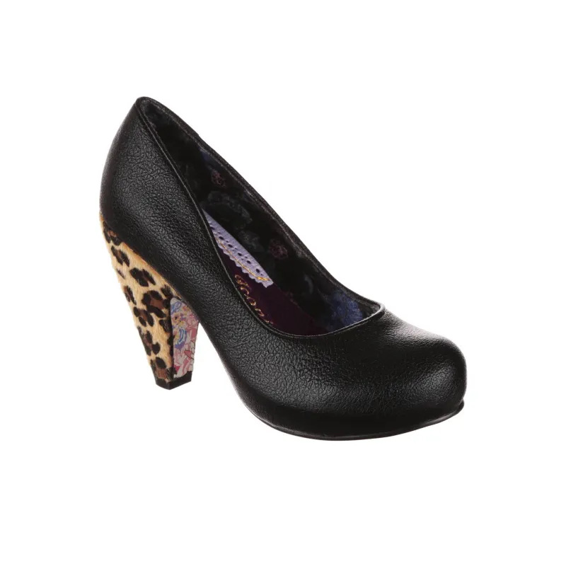 IRREGULAR CHOICE In For The Thrill Chunky Heel High Heels 10cm Women's Black-2
