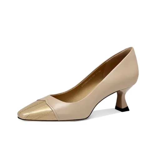 JESSICA SOPHIA Light Mouth Single Shoe Block Heel High Heels Women's