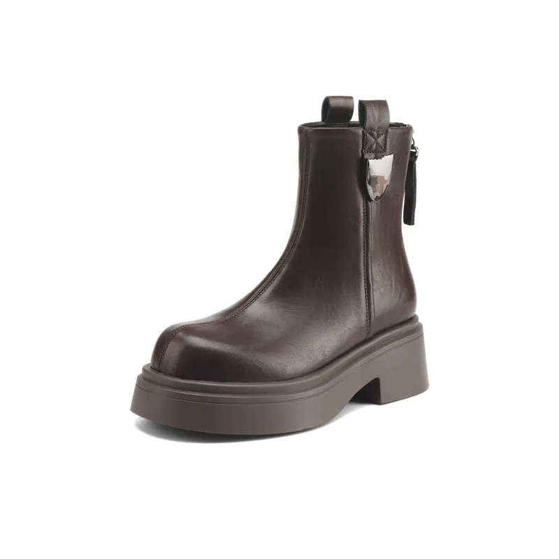 FOXER Ankle Boots Women's Black/Brown-5
