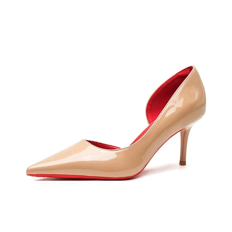 MCKP Slim Heel High Heels 7cm Women's Nude-1