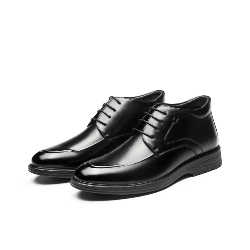 AOKANG Ankle Boots Low Heel Men's Black-2
