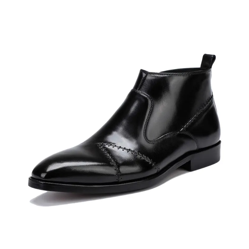 ASTON M.JAZZ Ankle Boots Men Black/Coffee-1