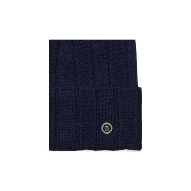 VERSACE Medusa Ribbed knit Beanie-1