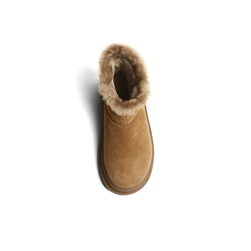 CHENTER KATER Warm Short Snow Boots Women's Yellow-3