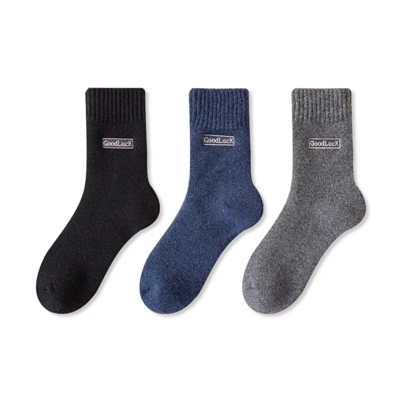 JIAZINI Mid Calf Socks Men's 3 Pack-30