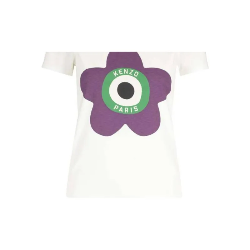 KENZO Drop Shoulder Sleeve T Shirt Women's White-6