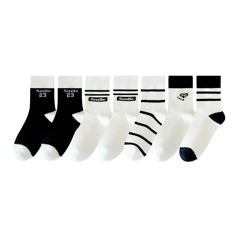 Lan Miao Mid Calf Socks Women's 7 Pack-0