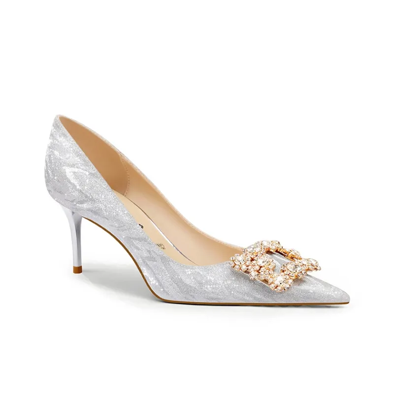 PJJUU High Heels Women's Gold/Silver-6