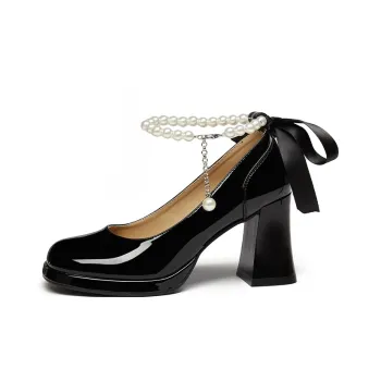 DAPHNE Chunky Heel High Heels Women's Black