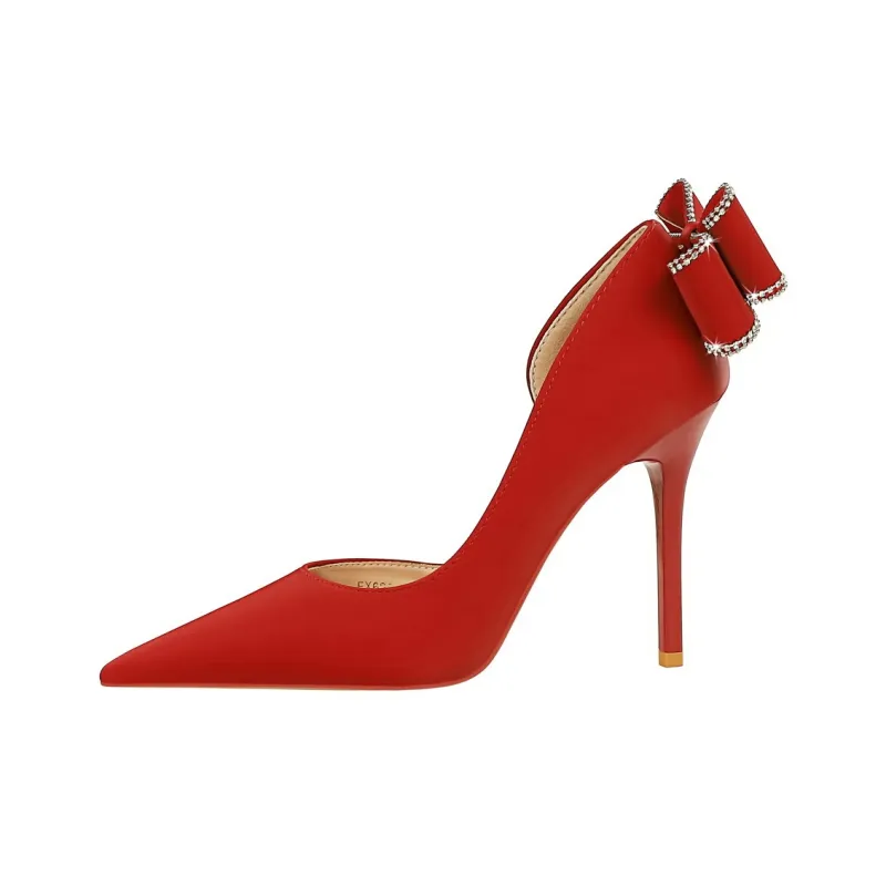 QITUMAUL Slim Heel High Heels 10.5cm Women's-6