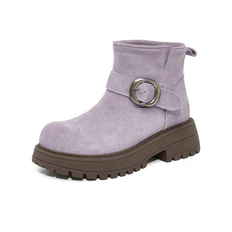 OULISASI Ankle Boots Women's Ecru/Khaki/Mocha/Purple/Umber-11