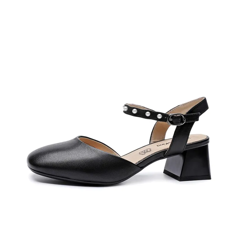 Spider King Block Heel High Heels 4cm Women's-8