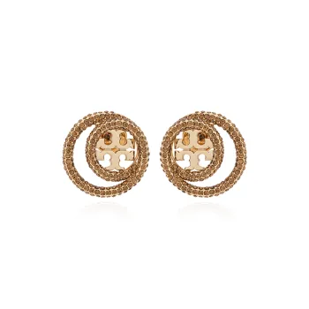 TORY BURCH Double Ring Embellished Earrings