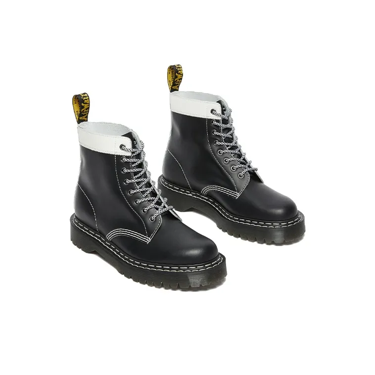 Dr.Martens 1460 Pascal Bex Leather Contrast Lace Up Boots 'Black'-2