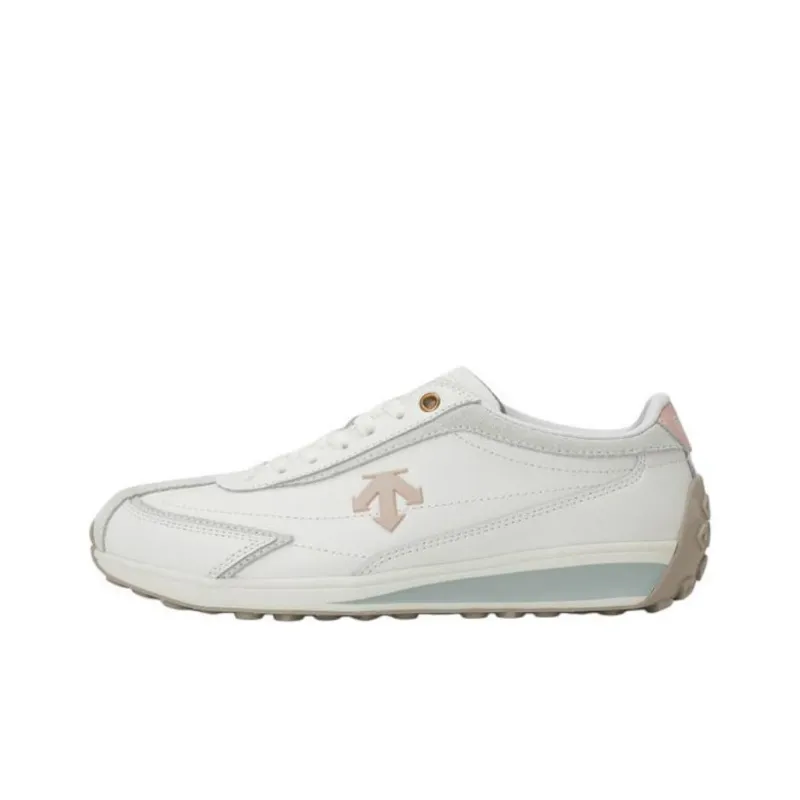 DESCENTE Cron Racer Anti Slip Wear Resistant Low Top Casual Running Shoes Unisex White-0