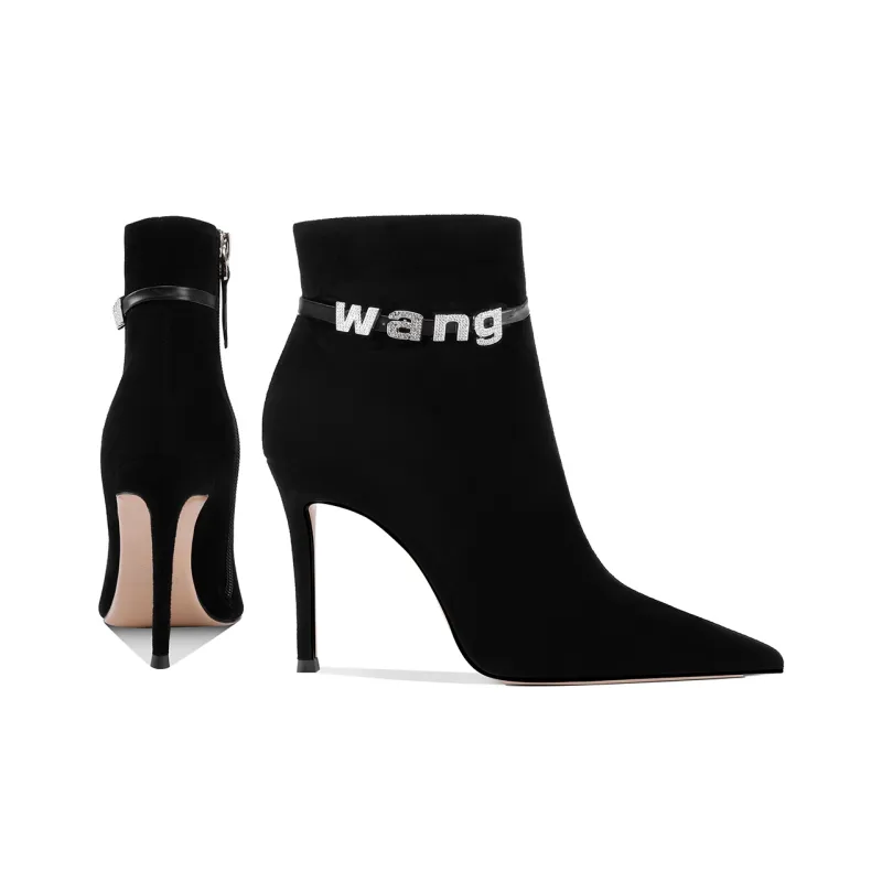 Shesrim Ankle Boots 9.5cm Women's Black-3