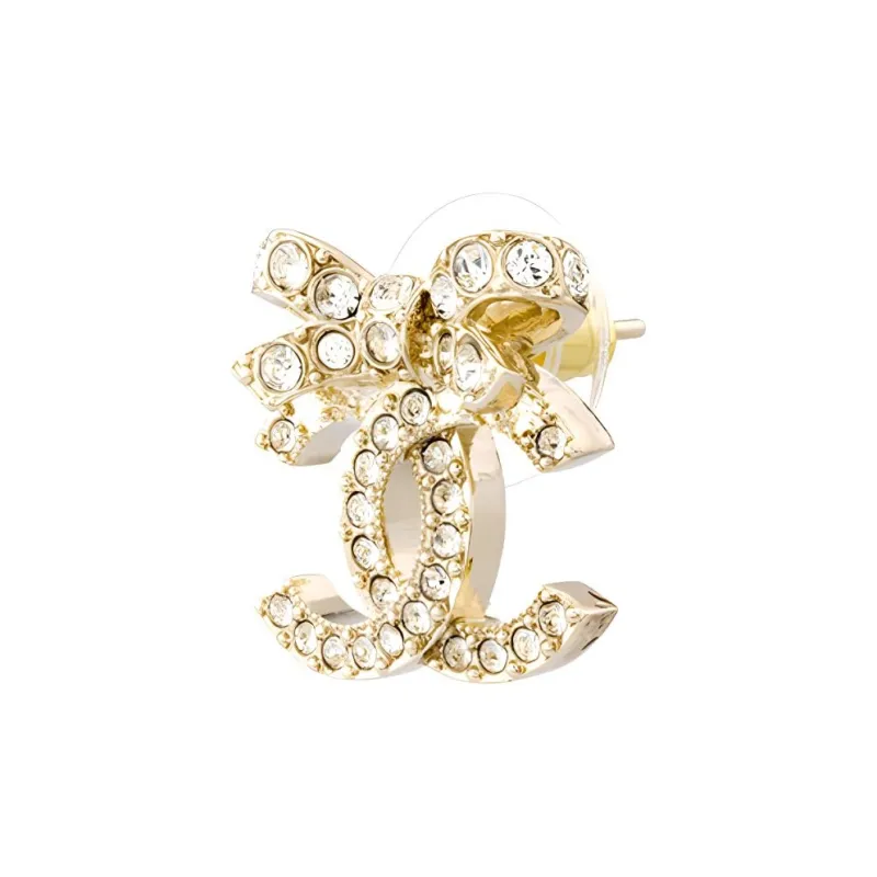 CHANEL Metal Earrings Women's Gold-1