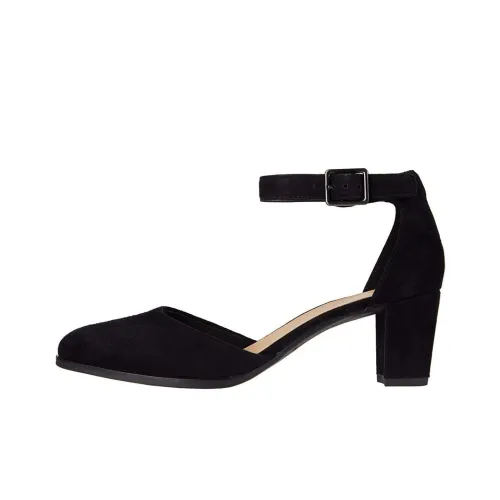 Clarks Kaylin Strap Chunky Heel High Heels Women's Black