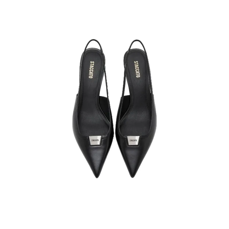 Staccato Monica Flared Heel Pointed Toe High Heels 6cm Women's-4