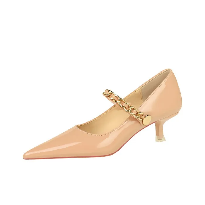 BIGTREE Slim Heel High Heels 4.5cm Women's-0