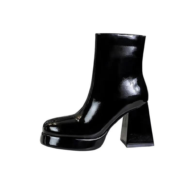 BIGTREE Ankle Boots Women's Black-3