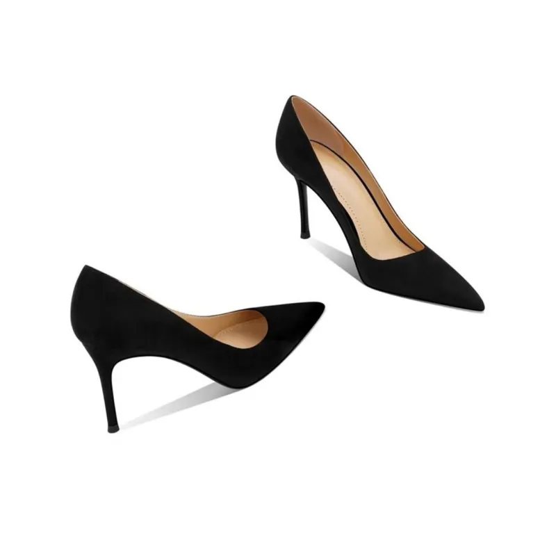 RoseDoris Slim Heel High Heels 8cm Women's Black-4