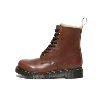 Dr.Martens 1460 Serena Faux Fur Lined Leather Lace Up Boots 'Tan' Women's