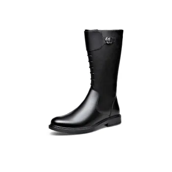 Beidouniao Knee-high Boots Men's Black