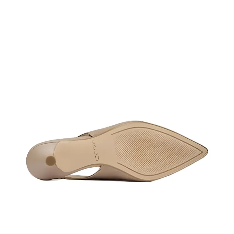 Clarks Slim Heel High Heels 5.5cm Women's Light Pink-3