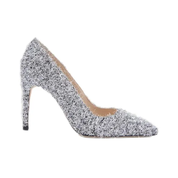 Sandro Slim Heel High Heels Women's Silver-1