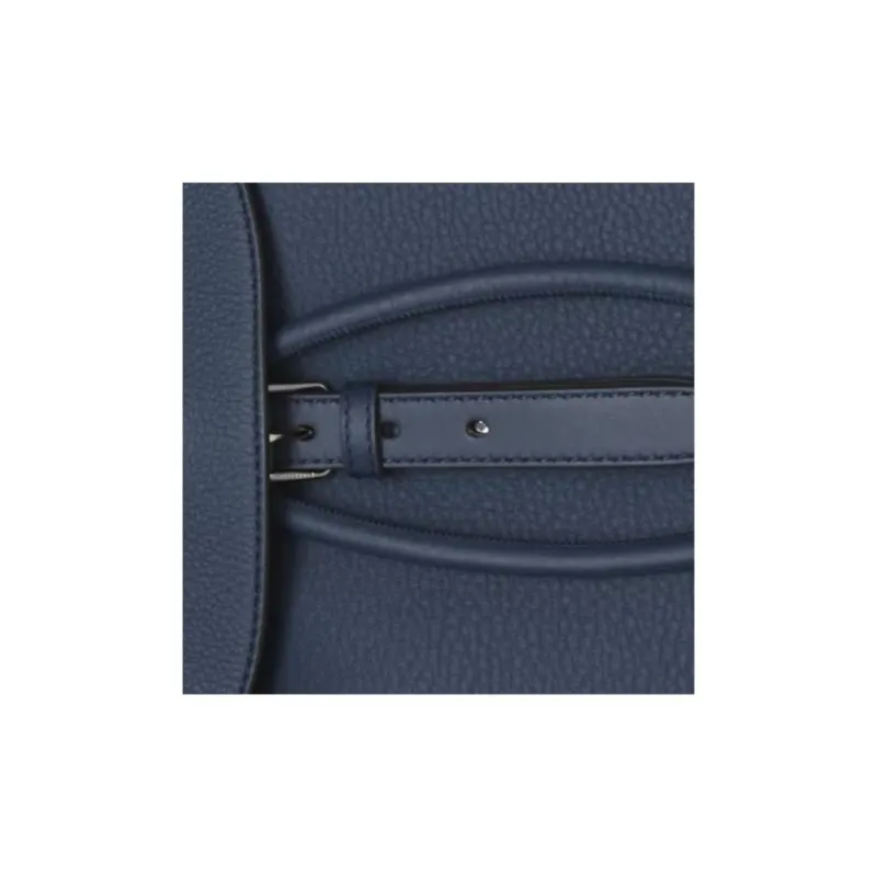 Burberry Pocket Bag Grain Texture Leather Backpack Men's Dark Blue-3