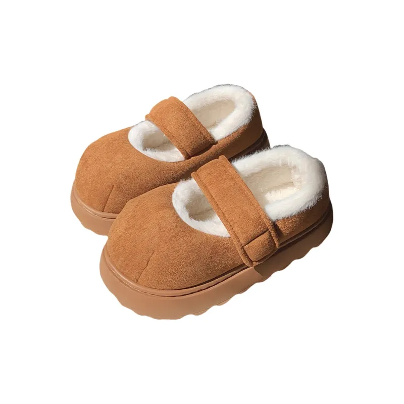 SHIGUDE Cotton Home Slippers Women's Light Khaki-6