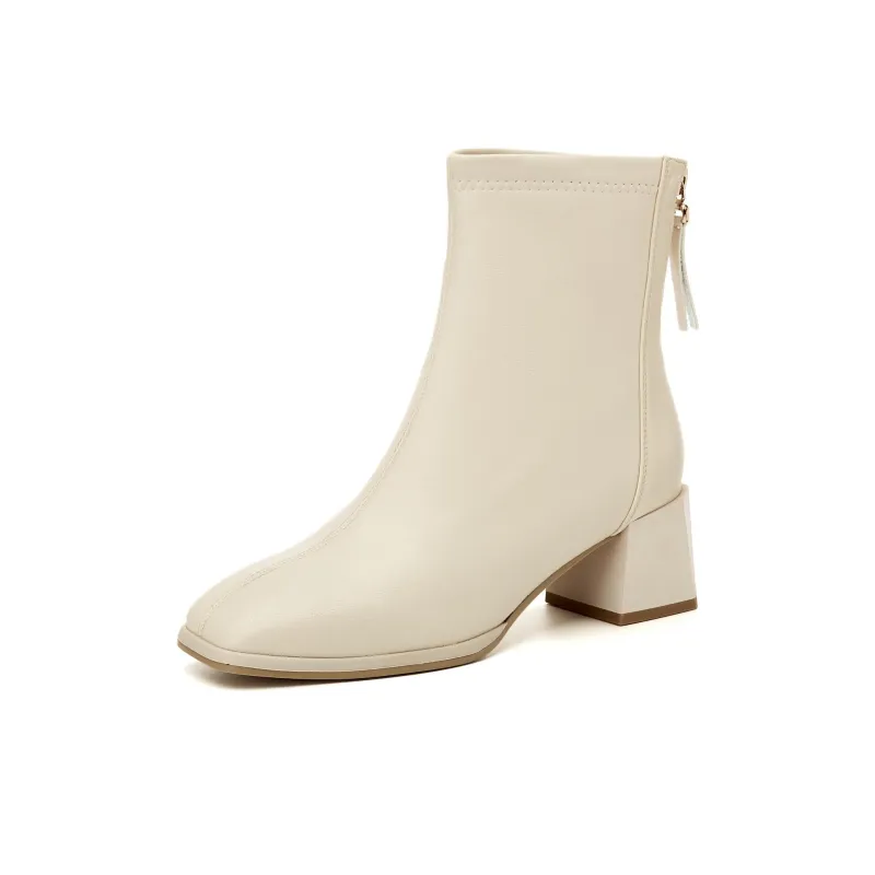 DAPHNE Ankle Boots Women's Black/Beige-6
