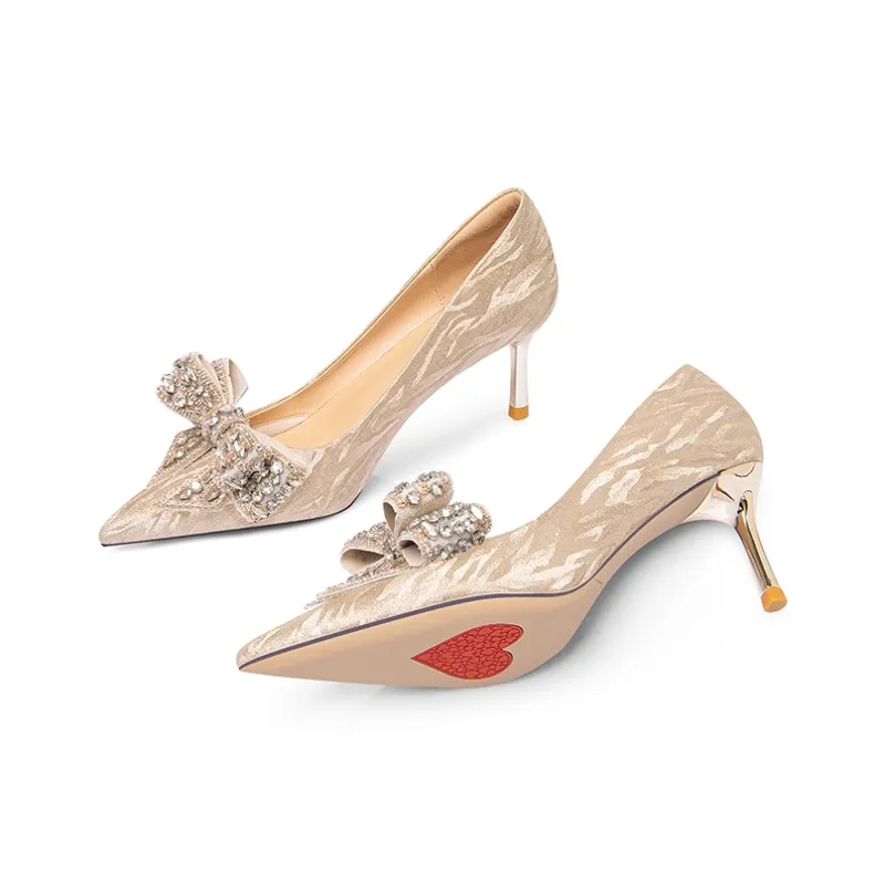 LOLY High Heels Box Women's Champagne Gold-3
