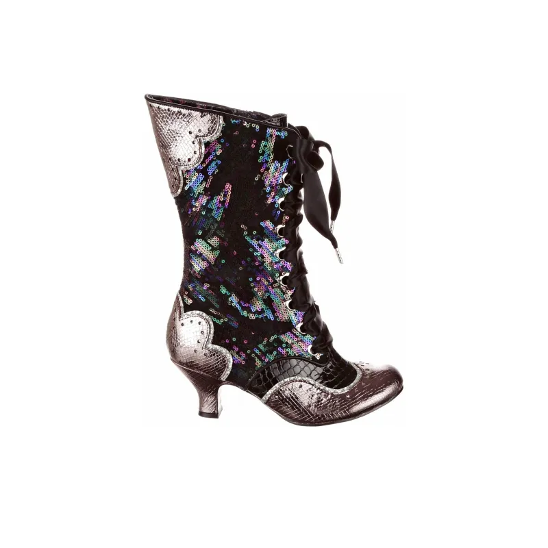 IRREGULAR CHOICE Chimney Smoke Ankle Boots 5.9cm Women's Black Brown-1