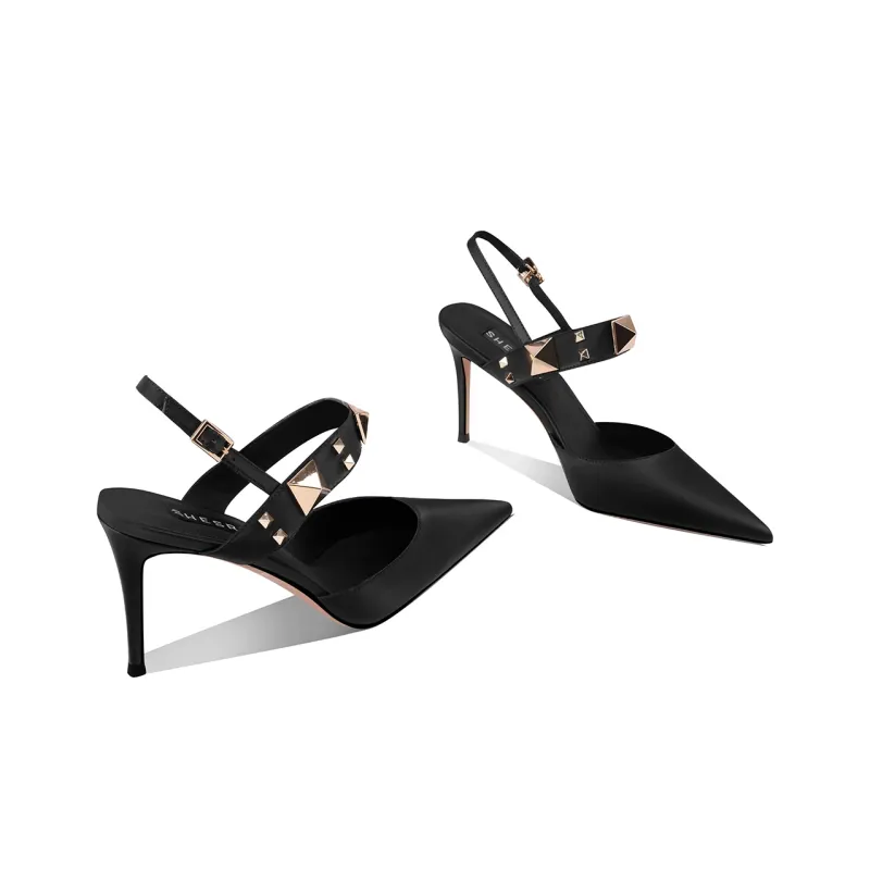 Shesrim Slim Heel High Heels 8.5cm Women's Black-2