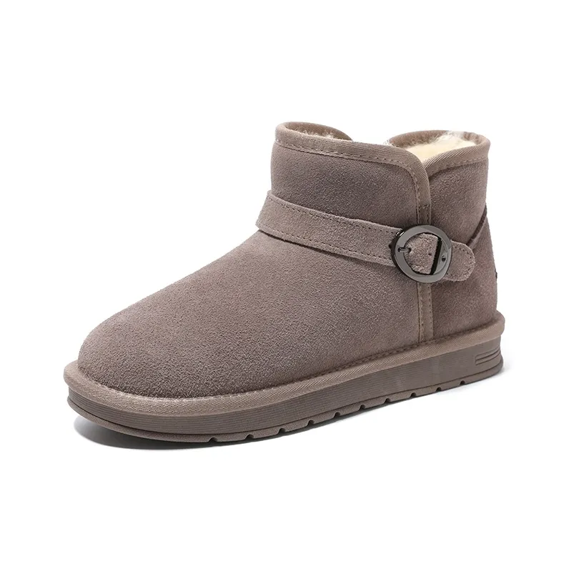 ZHR Snow Boots Women's Light Gray/Khaki/Coffee/Black-2
