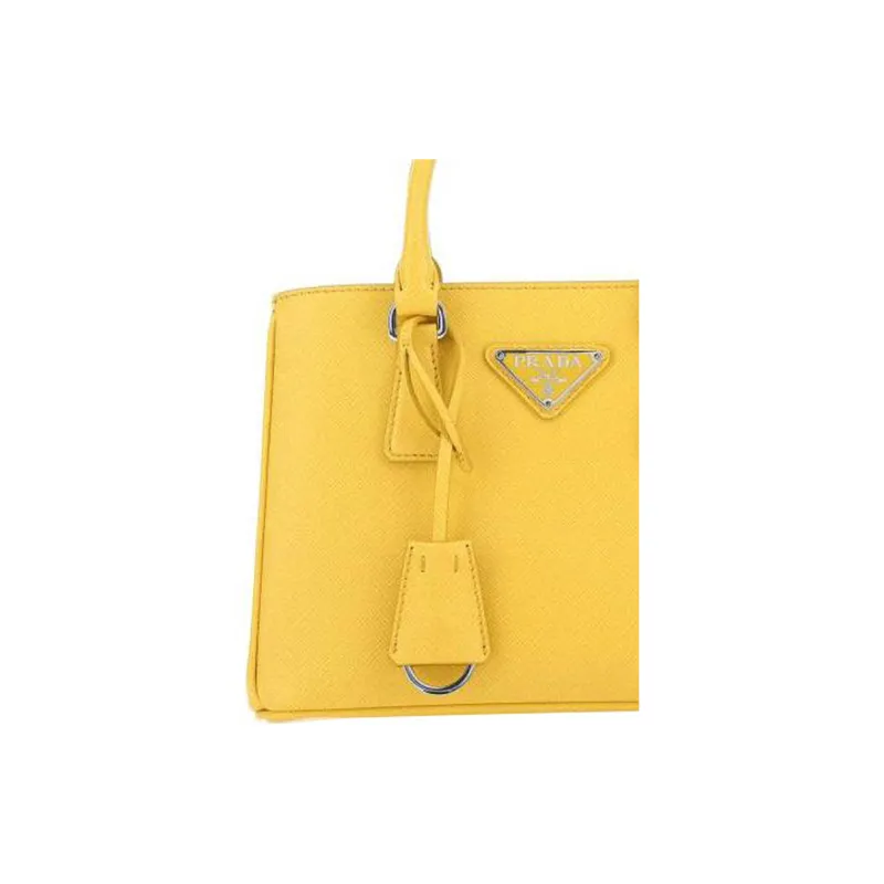PRADA Galleria Killer Bag Saffiano Leather Assassin Bag Mini Women's Yellow-4