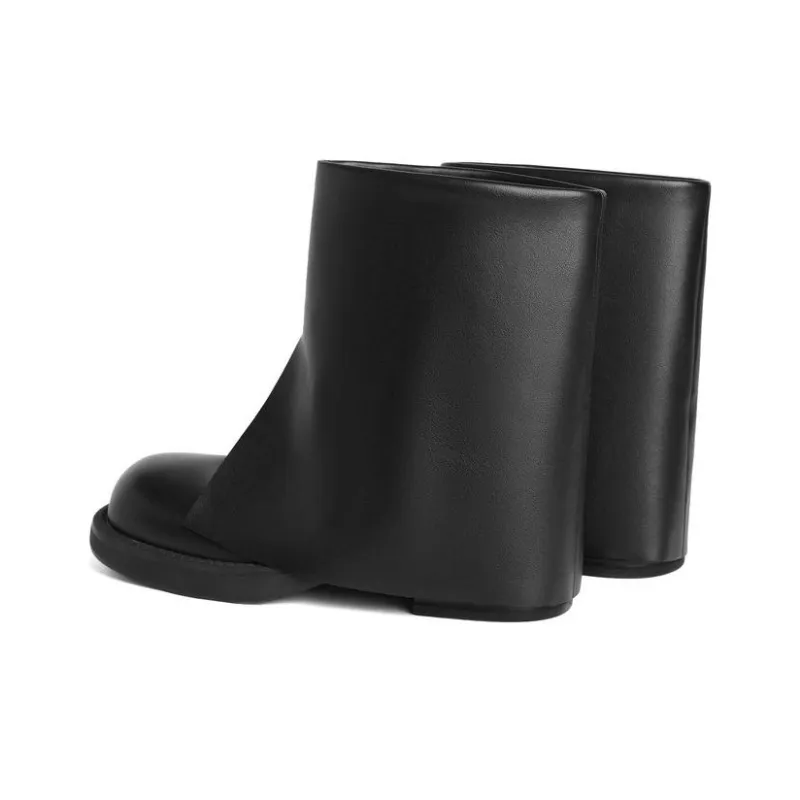 BELLE Foldover Boots Ankle Boots 5cm Women's Black-2