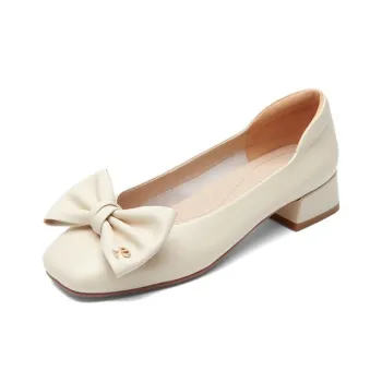 PT'SON Chunky Heel High Heels Heel Height 3.3cm Women's
