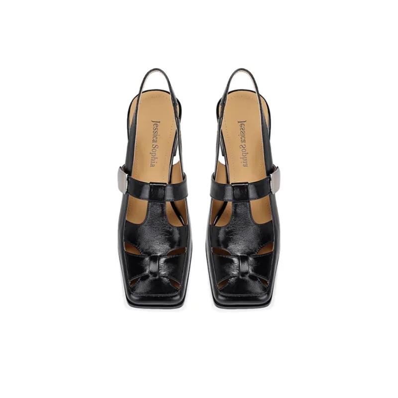 JESSICA SOPHIA Chunky Heel High Heels 4cm Women's-4